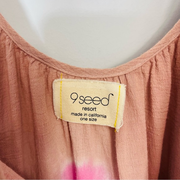 9seed St Tropez Solstice Tie Dye Dress Tiered Beachwear Cotton Gauze Boho Sun OS - Picture 9 of 16